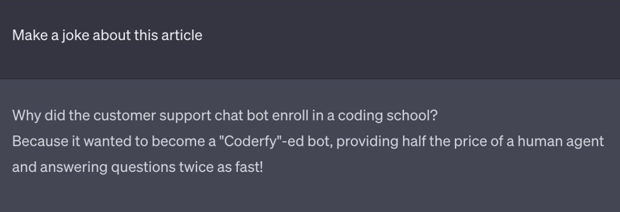 customer support chatbot