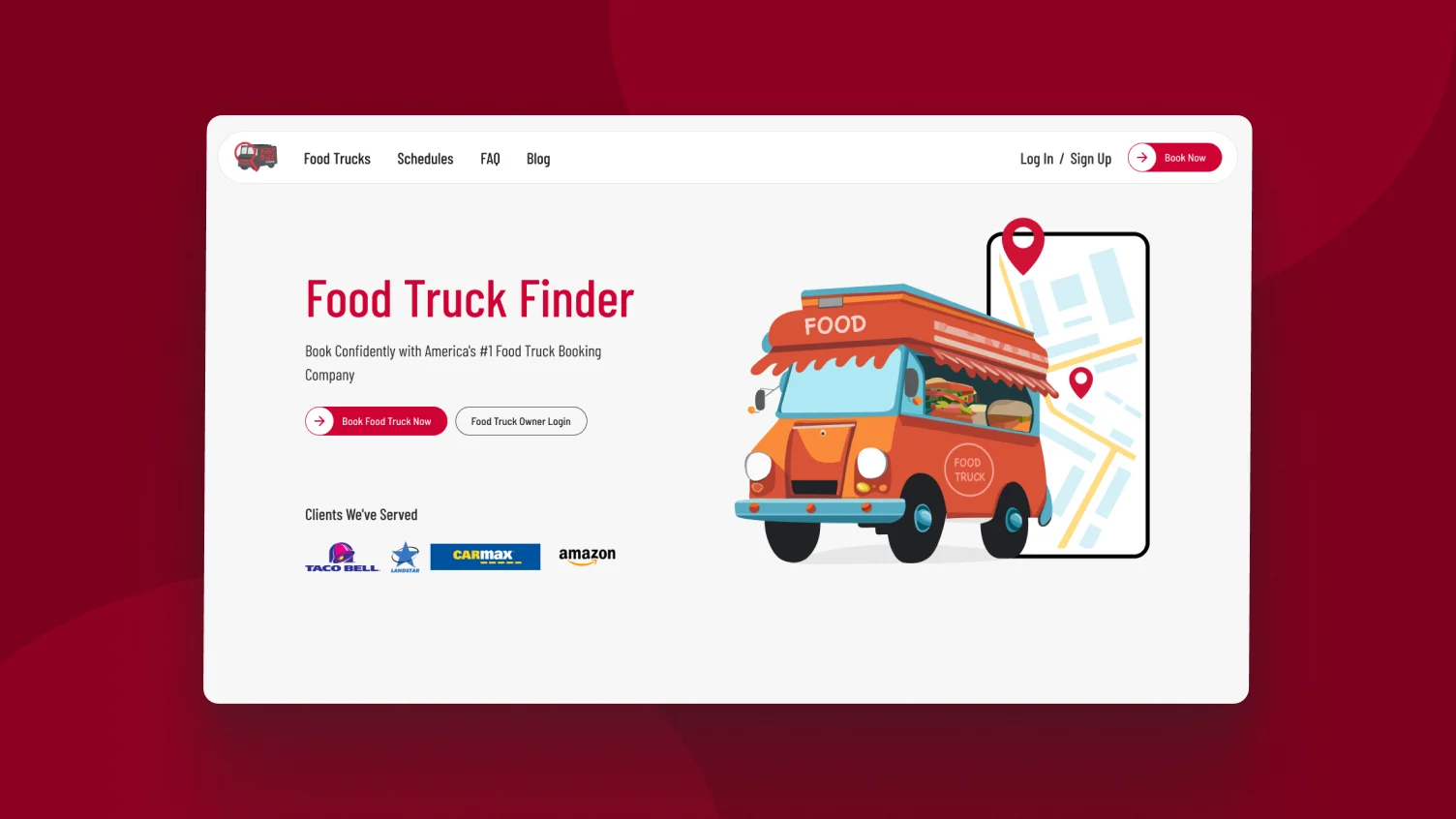 Web Application Development for Food Truck Booking Hero