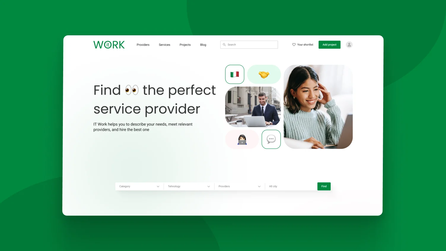 it_work freelancers platform hero section