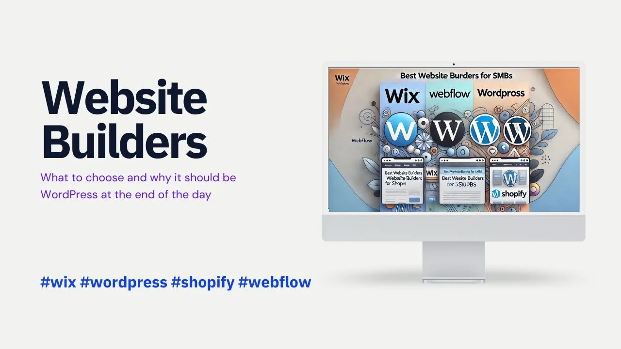 Wordpess Wix Shopify Webflow website builders