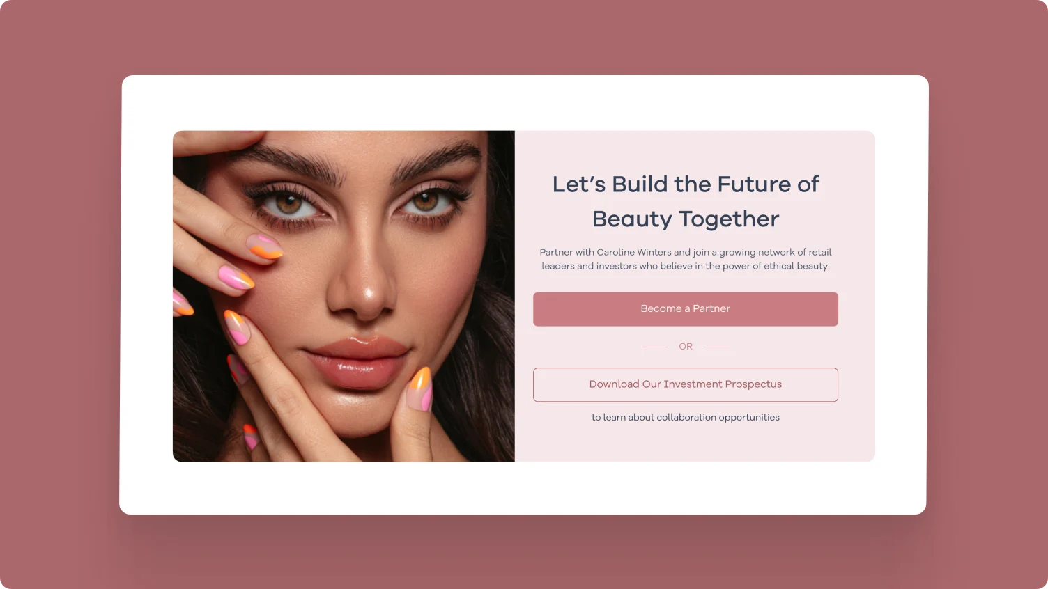 building website for business carolin-winters-main