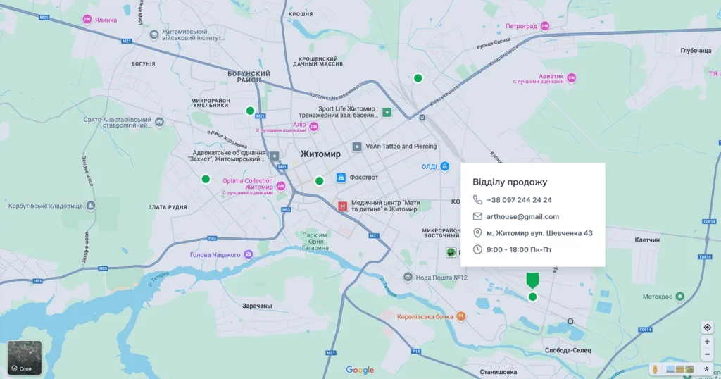 CRM for real estate website - Map