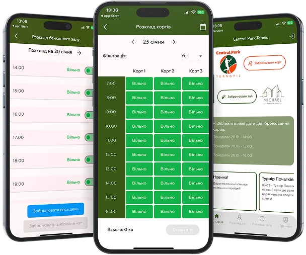 Coderfy developed a mobile tennis court booking app for Central Park Tennis Club